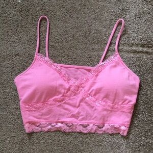 Pink lace top